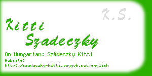 kitti szadeczky business card